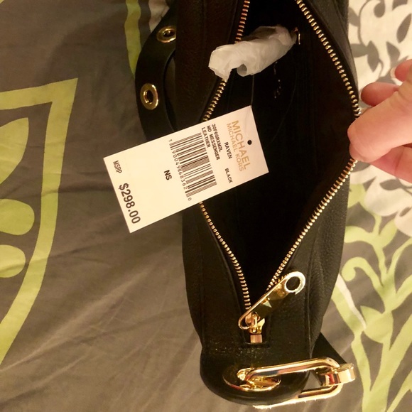 Michael Kors black leather handbag - BRAND NEW - Picture 2 of 8